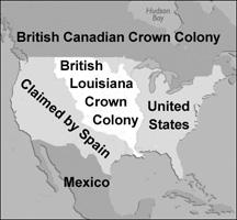 Proposed New World map in 1815.