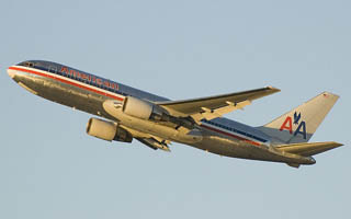 A Boeing 767-200 twin engine jet. 