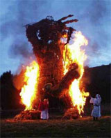 Burning wicker man