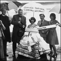 Delta ribbon cutting ceremony at Gatwick Airport on May 1, 1978. 