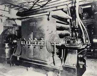 Humongous Edison dynamo, circa 1884. 