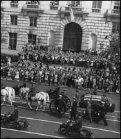 Funeral cortège of FDR. 