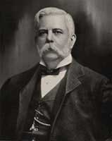 Inventor George Westinghouse (1846-1914). 