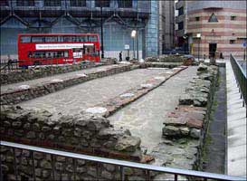 Ruins of a temple of Mithras in 