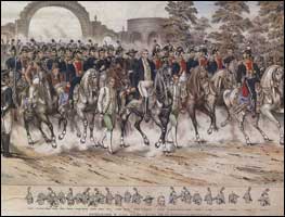 Entry of the Army of the Three Guarantees to México City in September 1821. 