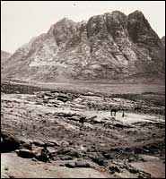 Moses met the Almighty on Mount Horeb in the Sinai Peninsula.