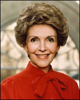 Nancy Reagan (b. 1921).