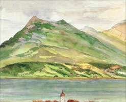 Rigi, watercolor by Queen Victoria, September 3, 1868. 