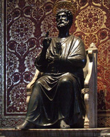 Bearded St. Peter in St. Peter's Basilica.