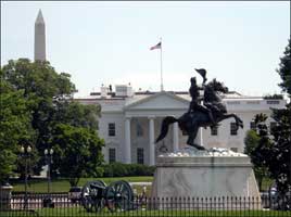 The statue of general Jackson in 